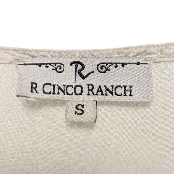 R CINCO RANCH Embroidered Beaded Tunic Top S - Picture 5 of 8